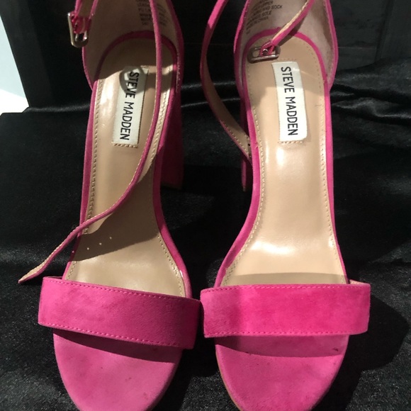 Steve Madden Pink Heeled Sandals SZ 8.5 - Picture 2 of 10